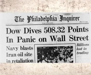 A Global Stock Market Crash,1987 (Black Monday)