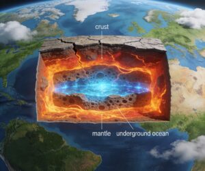 Hidden oceans inside Earth beneath the crust